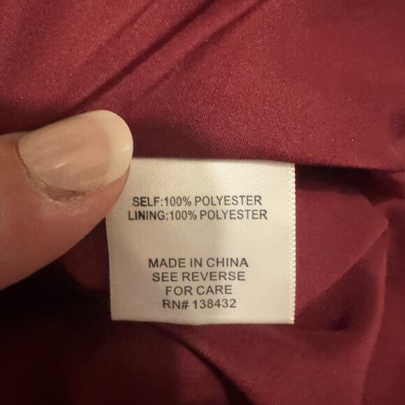 Modcloth NWT Burgundy Pretty Performative Embroider Dress Long Sleeve Retro Sz L - Picture 12 of 14